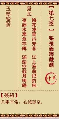 玉帝灵签 第7签:张飞义释严颜 中平